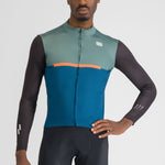 Maillot manga larga Sportful Pista - Azul verde