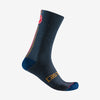 Chaussettes Castelli Racing Stripe 18 - Bleu fonce