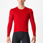 Maillot manga larga Castelli Fly - Rojo