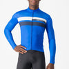 Maillot manga larga Castelli Lineare - Azul