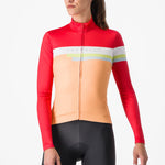 Maglia donna maniche lunghe Castelli Tornare - Arancio