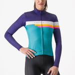 Maglia donna maniche lunghe Castelli Tornare - Azzurro