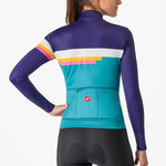 Maglia donna maniche lunghe Castelli Tornare - Azzurro