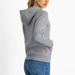 Sudadera con capucha mujer Castelli Classico - Gris