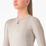 Maillot mujer manga larga Castelli Espresso - Beige