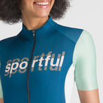 Sportful Supergiara Logo woman jersey - Petrolium