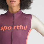 Sportful Supergiara Logo woman jersey - Bordeaux