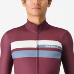 Maglia maniche lunghe Castelli Lineare - Bordeaux