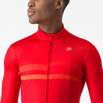 Maillot manga larga Castelli Collapse - Rojo