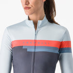 Maglia donna maniche lunghe Castelli Tornare - Blu