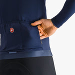 Maglia maniche lunghe Castelli Espresso Thermal - Blu