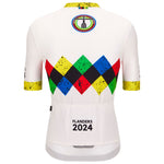 Maillot Santini Championnat du Monde UCI Gravel Flandre 2024 - Blanc