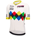 Maillot Santini Championnat du Monde UCI Gravel Flandre 2024 - Blanc