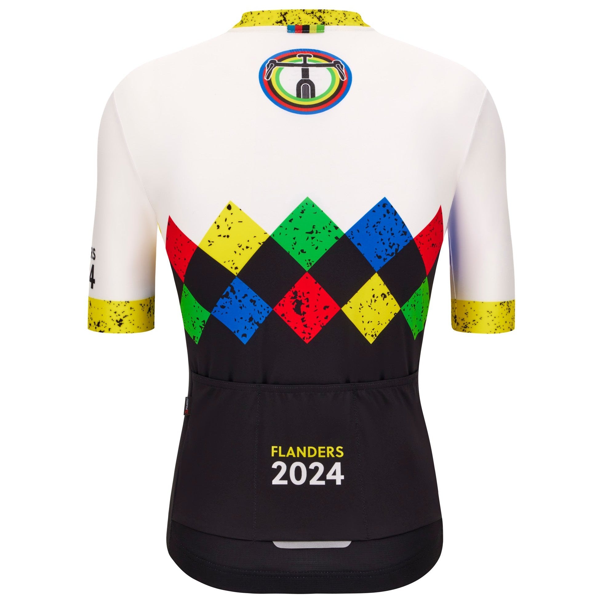 Maillot Santini Championnat du Monde UCI Gravel Flandre 2024 - Noir