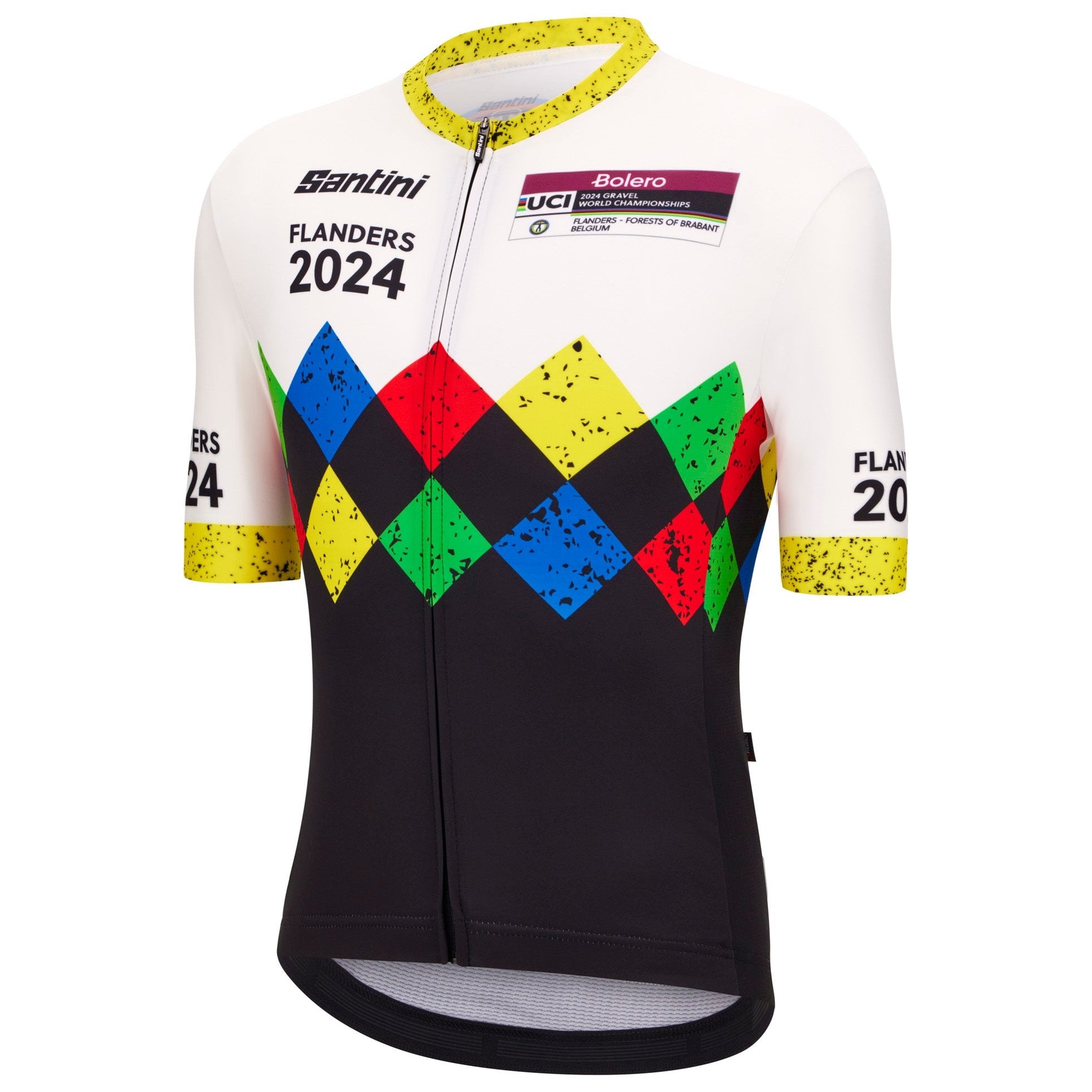 Santini UCI Gravel Weltmeisterschaft trikot Flandern 2024 - Schwarz