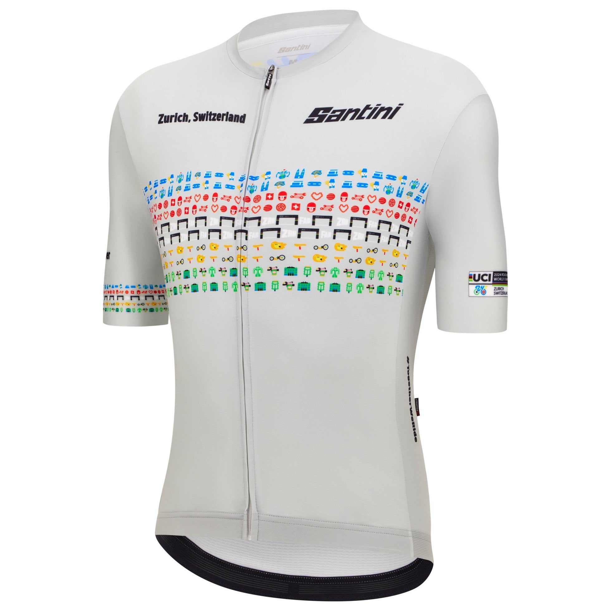 Maillot Santini Championnat du Monde UCI Zurich 2024 - Gris