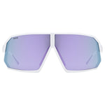 Uvex sportstyle 237 glasses - White matt mirror lavender