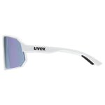 Uvex sportstyle 237 glasses - White matt mirror lavender