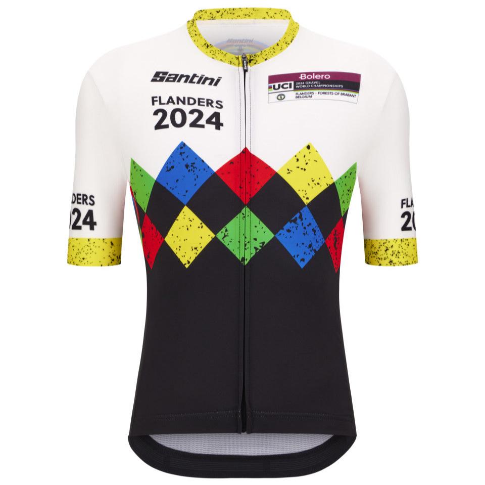 Santini UCI Gravel Weltmeisterschaft trikot Flandern 2024 - Schwarz