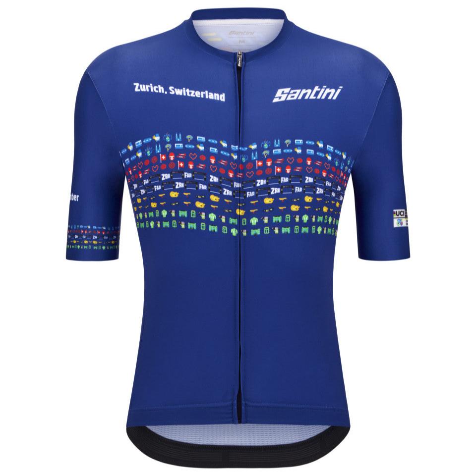 Zurich 2024 Santini UCI Masters Weltmeister trikot - Blau