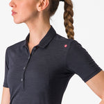 Polo femme Castelli Merino - Noir