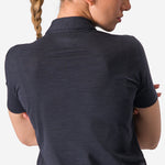 Polo femme Castelli Merino - Noir