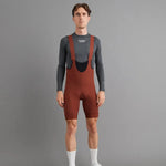 Bib shorts thermal Pas Normal Studios Mechanism Deep Winter - Brown