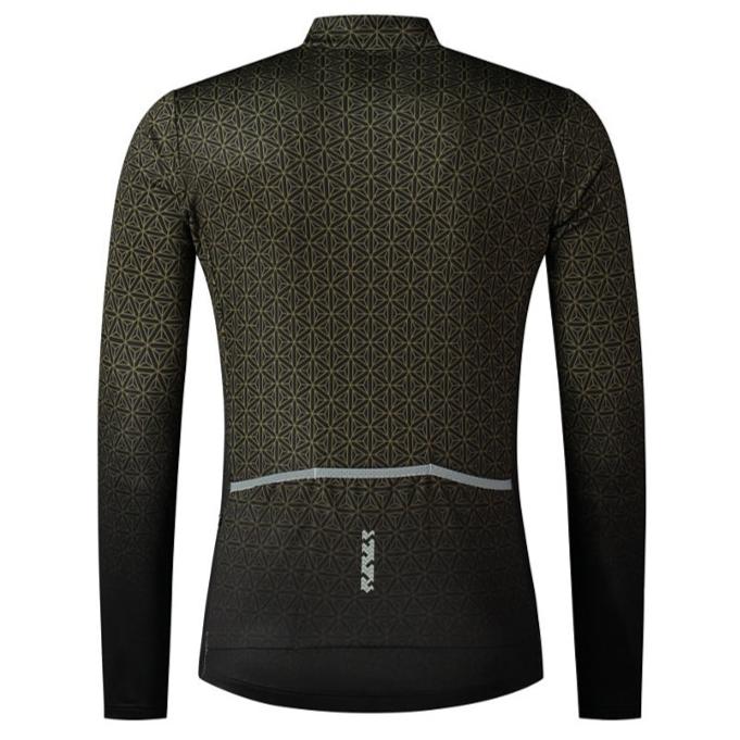 Maillot manga larga Shimano Vertex Printed - Negro verde