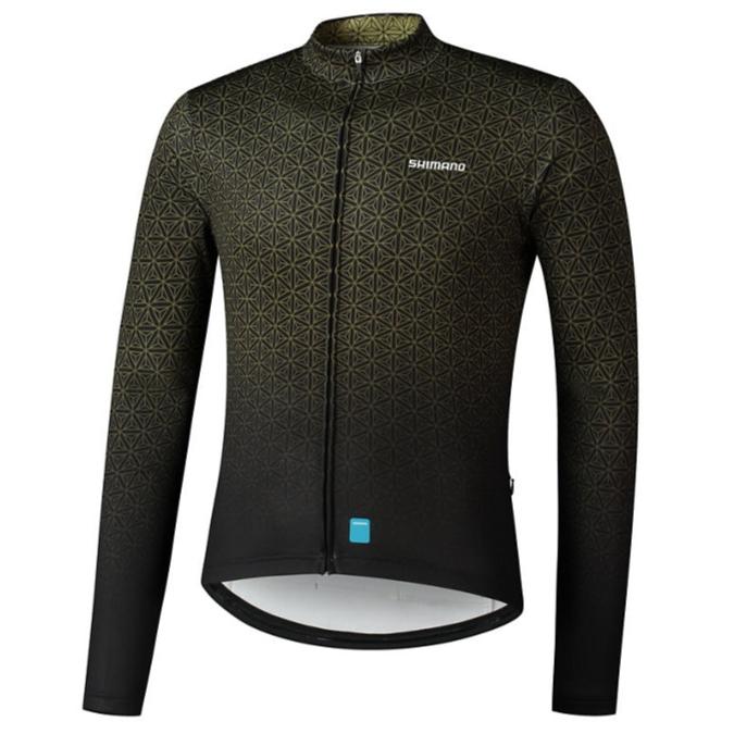 Maillot manga larga Shimano Vertex Printed - Negro verde