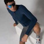 Maglia maniche lunghe Ale Pragma Color Block - Blu chiaro