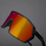 Hoxxo Tephra Air Brille mit rotem Glas - Matt schwarz 