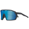 Lunettes Hoxxo Tephra Air lentille bleue - Noir mat 