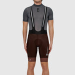 Bib shorts thermal Pissei Monviso - Brown