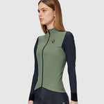 Pissei Monviso women long sleeves jersey - Green Grey