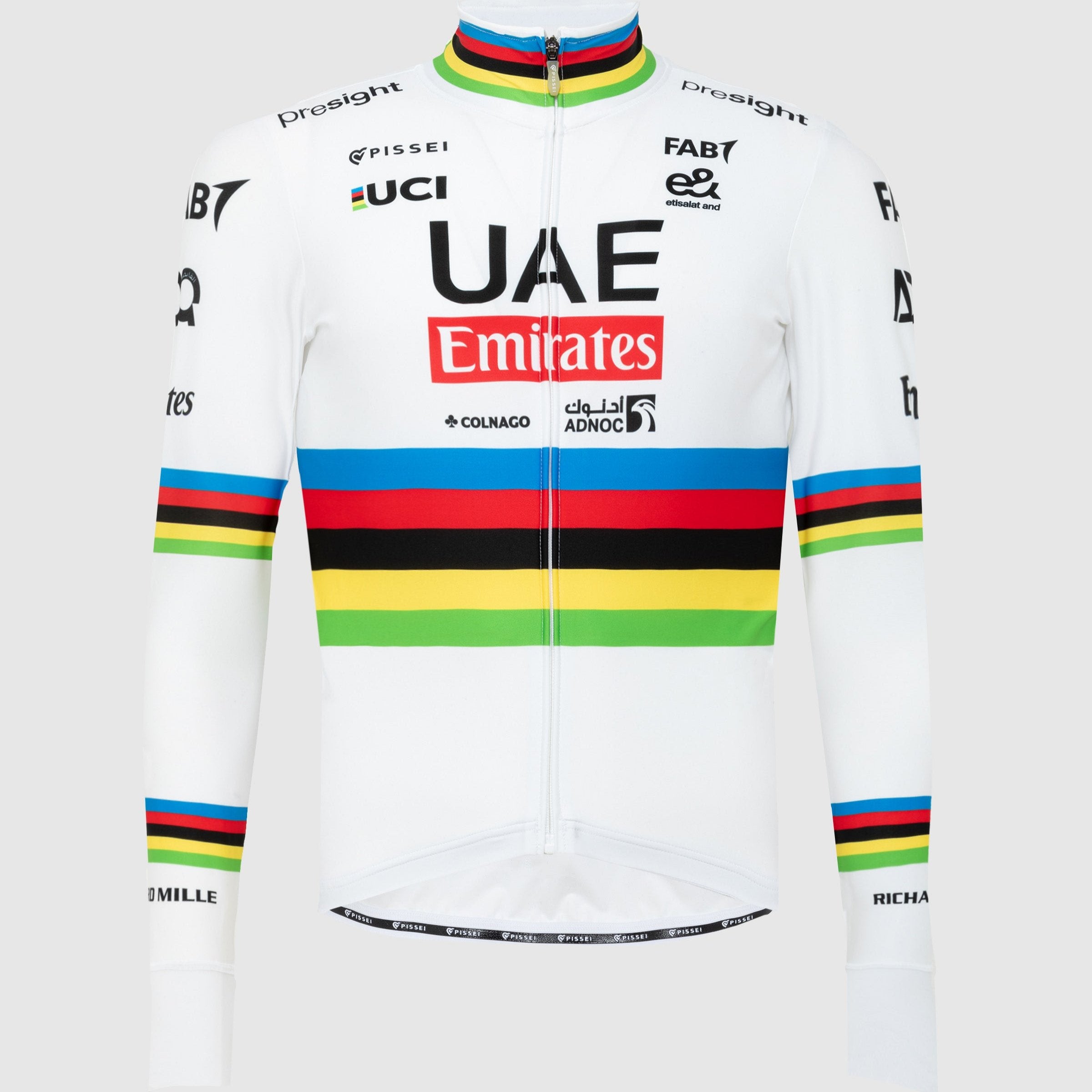 Maillot manga larga Pissei Team UAE 2024 - Campeon del mundo