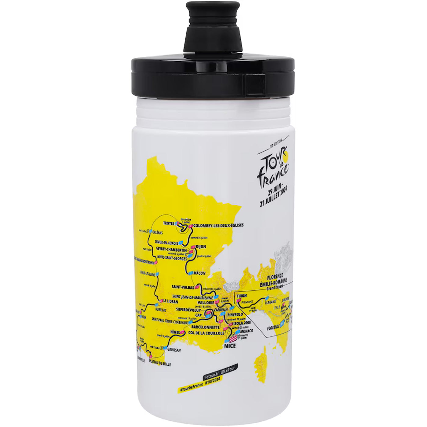 Wasserflasche Tour de France Route 2024 - Weiß