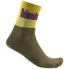 Calcetines Castelli Blocco 15 - Verde Amarillo