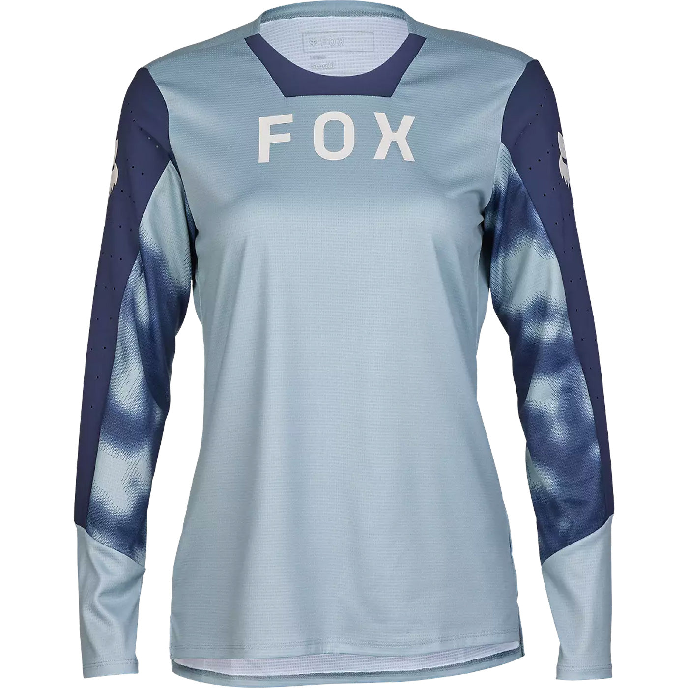 Maillot Fox Defend Taunt de manga larga para mujer - Azul claro