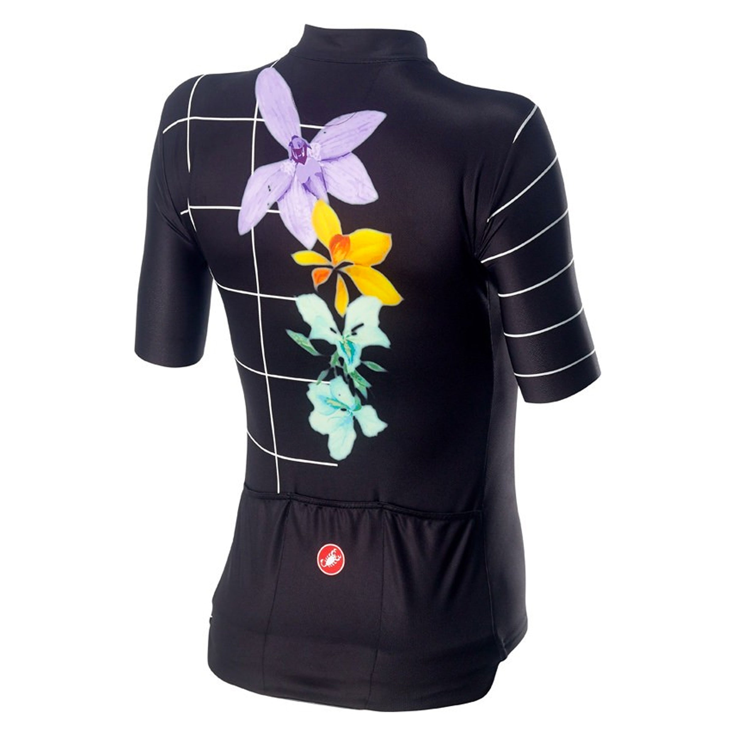 Castelli Fiorita frau trikot - Schwarz