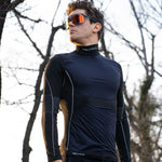 Maglia intima maniche lunghe Biotex Lupetto Wind Seamless - Nero