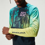 Endura Tropical Print LTD langärmeliges Trikot - Hellblau