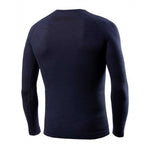 Maillot de corps manches longues Biotex Merino - Bleu