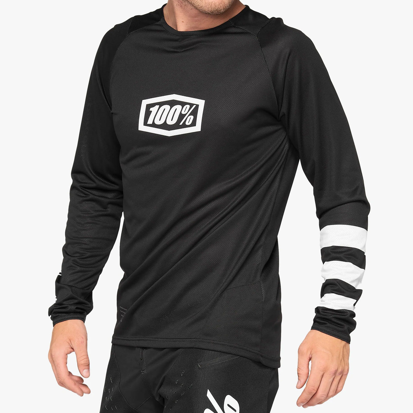 100% R-Core langarm trikot - Schwarz weiss