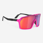 Rudy Spinshield sunglasses - Pink Fluo Black Matte Multilaser Red