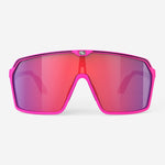 Rudy Spinshield sunglasses - Pink Fluo Black Matte Multilaser Red