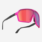 Rudy Spinshield sunglasses - Pink Fluo Black Matte Multilaser Red