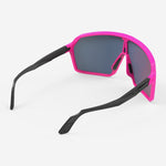 Rudy Spinshield sunglasses - Pink Fluo Black Matte Multilaser Red