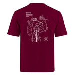 T-Shirt Strade Bianche - Bordeaux