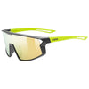 Uvex Skyryse Kids Glasses - Black yellow Mirror yellow