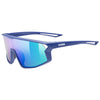 Uvex Skyryse Kids Glasses - Blue matt Mirror green